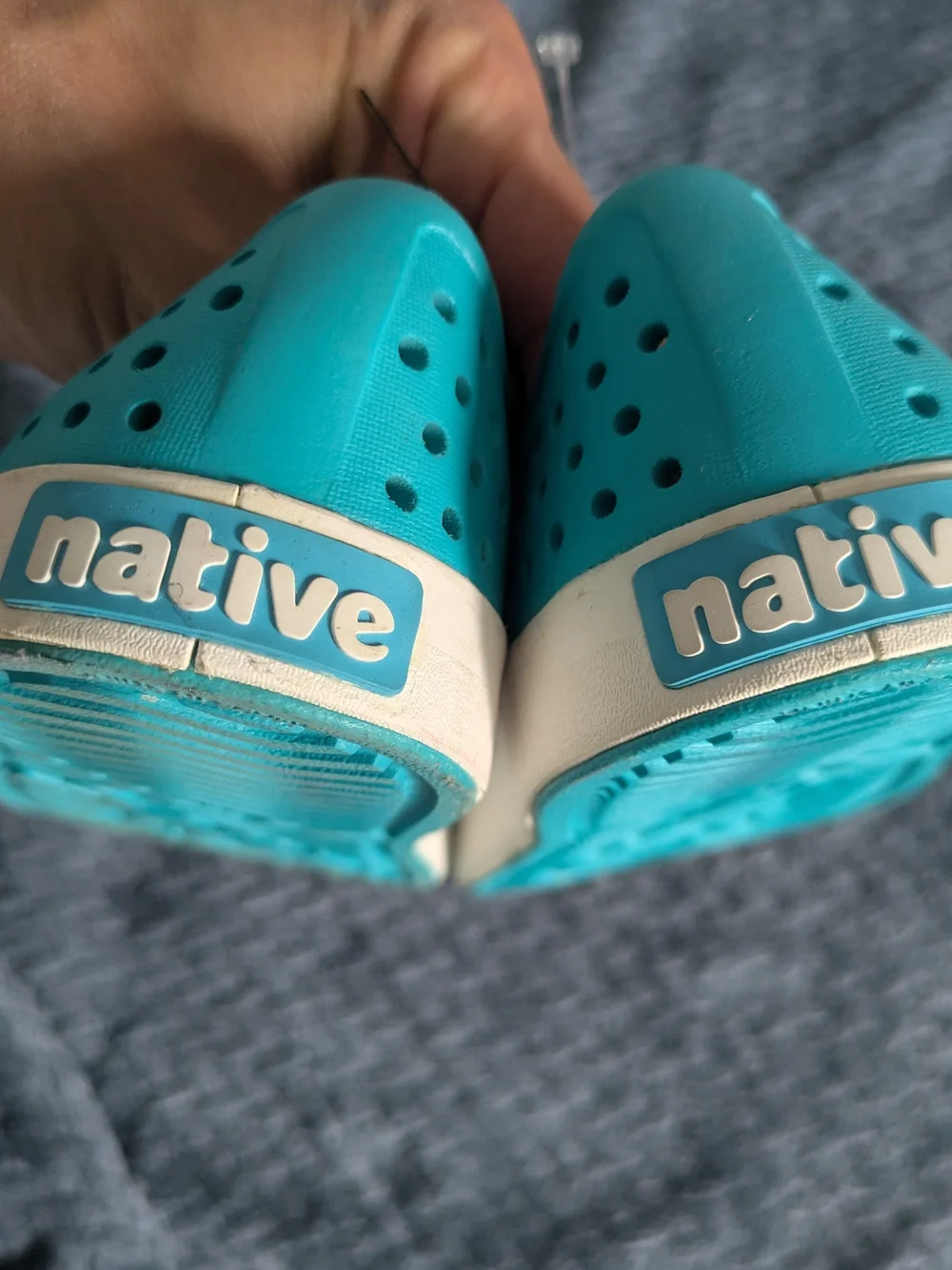 Native Teal Slip-Ons for Kids